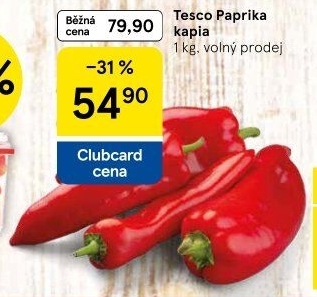 Paprika červená kapie Tesco