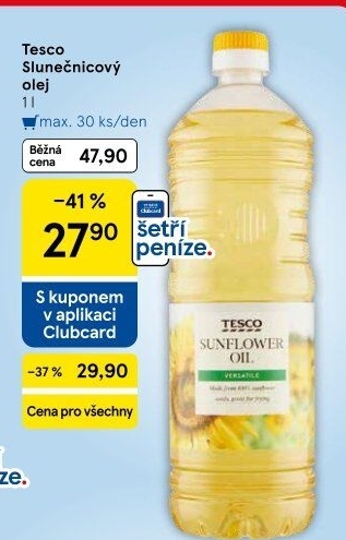 Slunečnicový olej Tesco