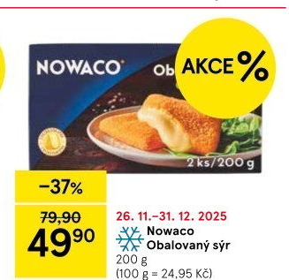 Sýr obalovaný mražený Nowaco