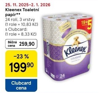 Toaletní papír 3vrstvý Kleenex
