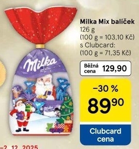 Vánoční balíček Milka
