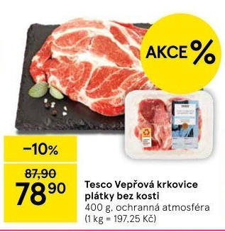 Vepřová krkovice bez kosti Tesco