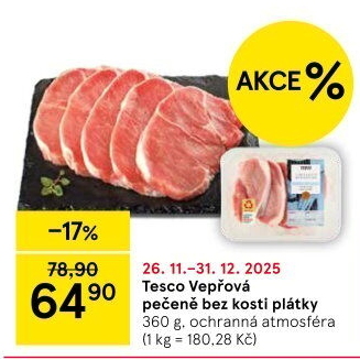 Vepřová pečeně bez kosti Tesco