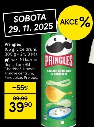 Chipsy Pringles - tubus