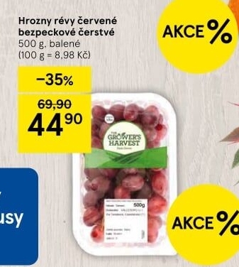 Hrozny červené bezsemenné The Grower'