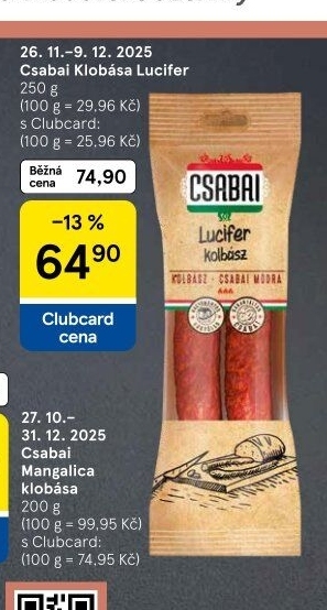 Klobása Lucifer Csabai