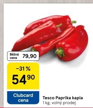 Paprika červená kapie Tesco