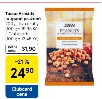 Pražené arašídy Tesco