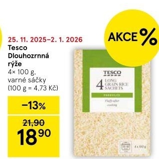 Rýže dlouhozrnná Tesco
