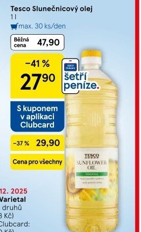 Slunečnicový olej Tesco