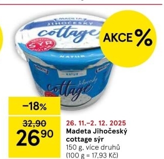 Sýr Cottage Jihočeský Madeta