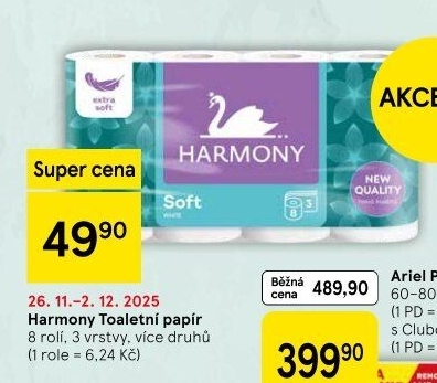 Toaletní papír 3vrstvý Harmony