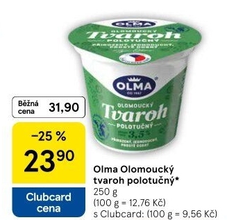 Tvaroh polotučný Olomoucký Olma
