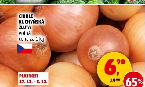 Cibule kuchyňská žlutá