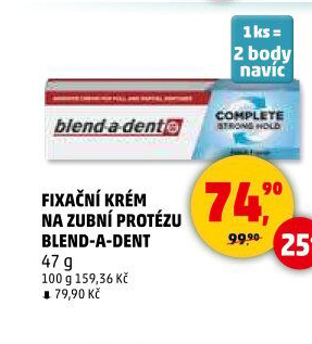 Fixační krém na zubní protézu Blend-a-dent