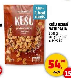 Kešu pražené uzené Naturalia
