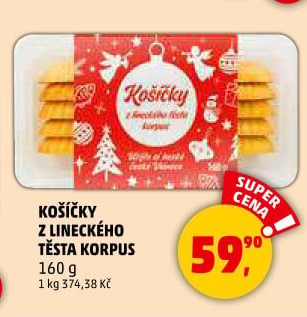 Korpus na košíčky z lineckého těsta