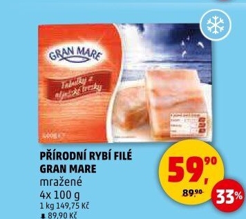 Rybí filé mražené Gran Mare