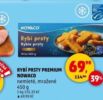 Rybí prsty nemleté mražené Nowaco Premium