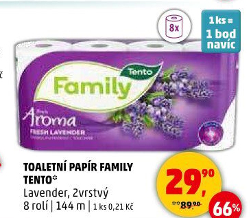 Toaletní papír 2vrstvý Family Tento