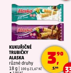 Trubičky bez lepku Alaska