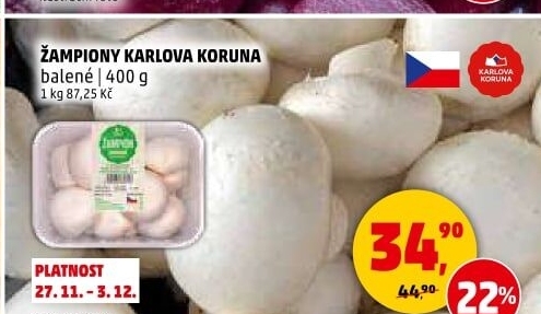 Žampiony Karlova Koruna