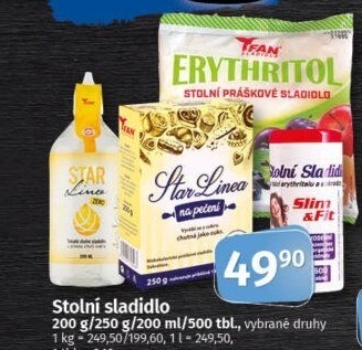 Sladidlo stolní