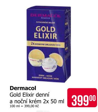 Balení krém pleťový denní a noční Gold Elixir Dermacol