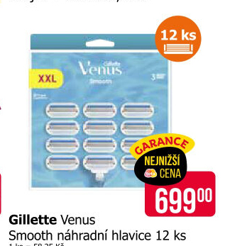 Náhradní hlavice dámské Smooth Venus Gillette