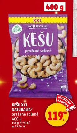 Kešu pražené Naturalia