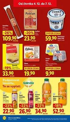 akční leták Lidl 4.12.2025-7.12.2025