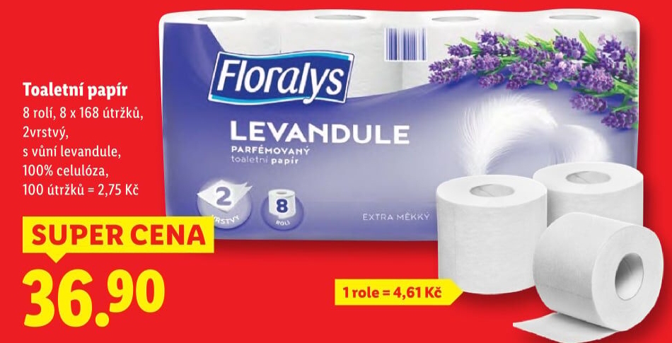 Toaletní papír 2vrstvý Floralys