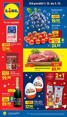 akční leták Lidl 1.12.2025-3.12.2025