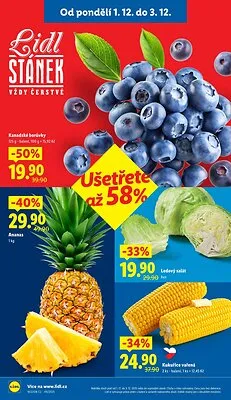 akční leták Lidl 1.12.2025-3.12.2025
