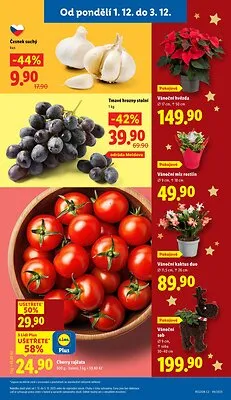 akční leták Lidl 1.12.2025-3.12.2025