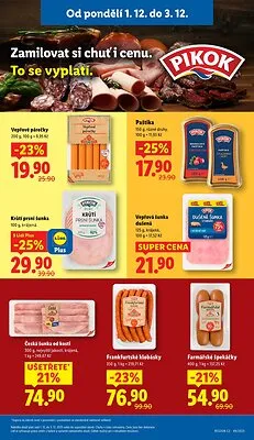 akční leták Lidl 1.12.2025-3.12.2025
