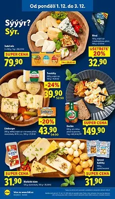 akční leták Lidl 1.12.2025-3.12.2025