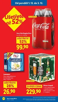 akční leták Lidl 1.12.2025-3.12.2025