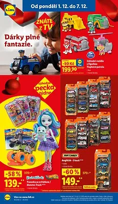 akční leták Lidl 1.12.2025-3.12.2025