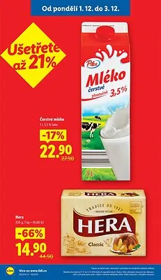 akční leták Lidl 1.12.2025-3.12.2025