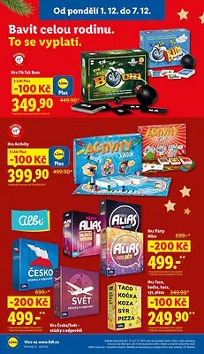 akční leták Lidl 1.12.2025-3.12.2025
