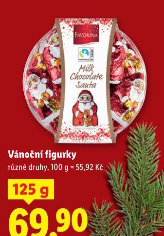 Čokoládové figurky vánočníFavorina