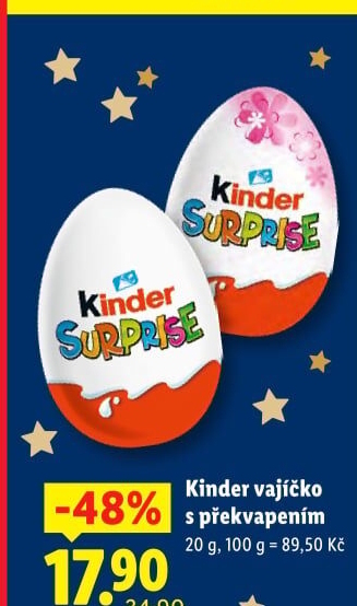 Čokoládové vajíčko s překvapením Kinder Surprise