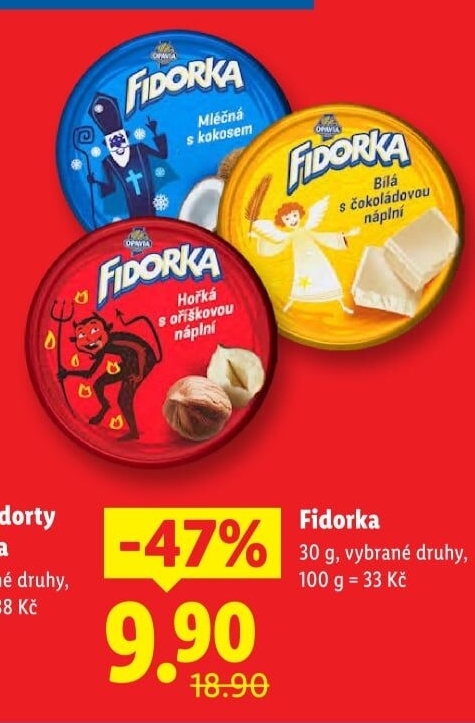 Oplatky Fidorka Opavia