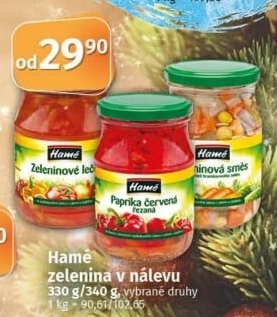Sterilovaná zelenina Hamé
