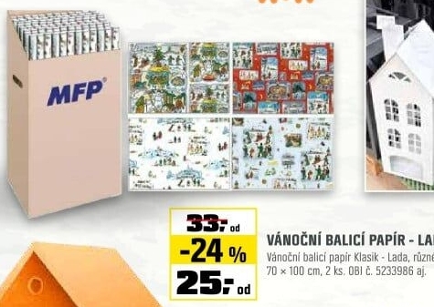 Papír balícívánoceLADA 2ks