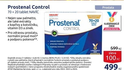 Doplněk stravy Control Prostenal Walmark