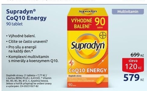 Doplněk stravy tablety CoQ10 Energy Supradyn