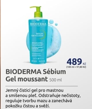 Gel pleťový pěnivý Sébium Moussant Bioderma