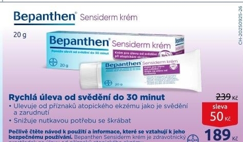 Krém na ekzémy Sensiderm Bepanthen